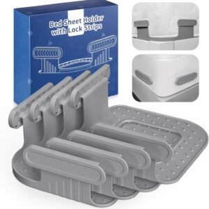 Bed Lock Sheet Holders Fit All Sheet Size, New Upgrade Sheet Straps Keep Sheets Firm & Tight, Bed Fitted Sheet Holder for Corners, Sheet Clips, Mattress Sheet Holder Strap, Sheet Secure Lock Fasteners