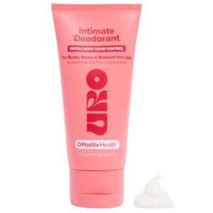 URO Intimate Whole Body Deodorant Cream – Dermatologist Tested, Hypoallergenic, Non-irritating, Aluminum Free, Unscented, Dries Clear – Odor & Moisture Control, Anti-Chafing – 3 Oz Tube (Pack of 1)