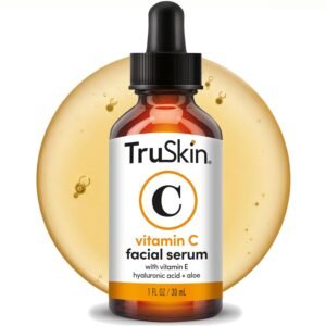 TruSkin Vitamin C Serum for Face – Anti Aging Face Serum with Hyaluronic Acid & Vitamin E – Brightening Formula for Improving Appearance of Dark Spots, Fine Lines & Wrinkles – All Skin Types, 1 fl oz
