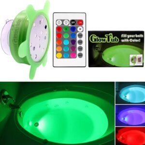 Underwater Remote Controlled LED Color Changing Light for Bathtub or spa – Battery Operated – Size 2.75 in.