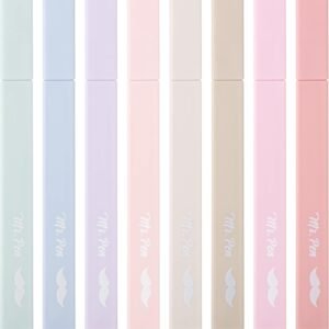 Mr. Pen- Aesthetic Highlighters No Bleed, 8 Pack, Muted Pastel Color, Chisel Tip, Cute Highlighters Assorted Colors for Journaling, Highlighting, Underlining, Fast Dry, Back to School Supplies