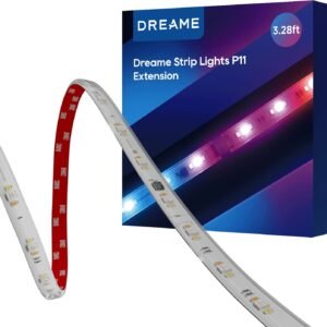 DREAME RGB IC LED Light Strip Extention 1m 3.3ft, 4-in-1 Technology Music Sync Color Changing Lights, 60 LEDs/m High Density Bright DIY 50 Segments, Works with Matter Alexa Google Home