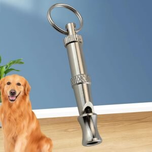 Professional Dog Training Whistle – Ultrasonic Pet Training Tool with Adjustable Frequency for Obedience, Behavior Correction and Silent Barking Control – Stainless Steel Design with Keychain