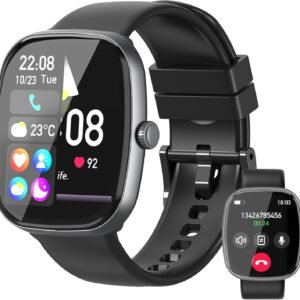 Smart Watch for Women Men, 1.85″ HD Fitness Watch with 120 Sports Modes, 5.3 Bluetooth Call, 250+ Custom Dials, Heart Rate/Sleep Monitor Fitness Tracker, IP68 Waterproof Smartwatch for Android iOS