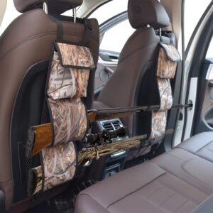 MYDAYS Seat Back Gun Rack, Gun Sling Bag, Camo Front Seat Gun Organizer Holder for Hunting Rifles/Shotguns