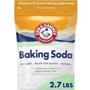 ARM & HAMMER Baking Soda Made in USA, Ideal for Baking, Pure & Natural, 2.7lb Bag