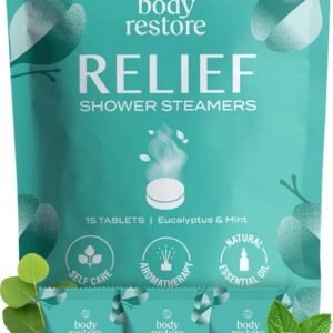 Body Restore Shower Steamers Aromatherapy 15 Pack – Mothers Day Gifts for Mom, Spa Gifts for Women, Relaxation Stress Relief Self Care – Premium Eucalyptus Essential Oil Tablets
