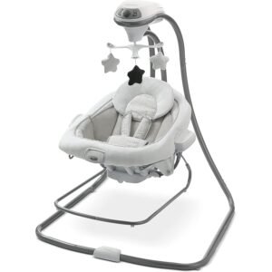Graco DuetConnect LX Portable Baby Swing and Bouncer, Multi-Direction Baby Bouncer Seat, Multiple Swing Speeds, Redmond