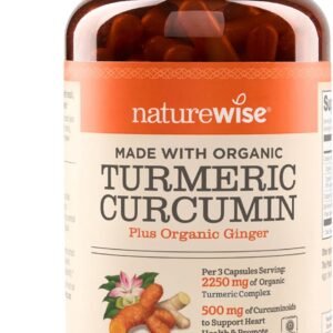 NatureWise Curcumin Turmeric 2250mg – 95% Curcuminoids & BioPerine Black Pepper Extract for Advanced Absorption – Daily Joint and Immune Health Support – Vegan, Non-GMO, 180 Count[60-Day Supply]