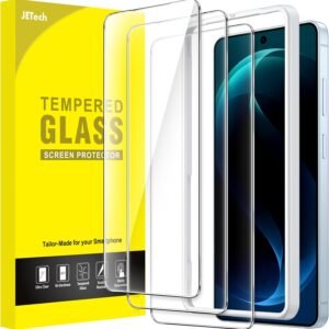 JETech Screen Protector for Samsung Galaxy S26 Ultra, 9H Tempered Glass Film with Easy Installation Tool, Fingerprint ID Compatible, HD Clear, 3-Pack