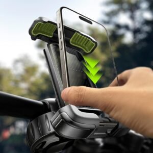 LISEN Bike Phone Holder, [Super Easy Install] Motorcycle Phone Mount Ebike Accessories Bicycle Handlebar Holder Mount Gift for Adults Kids Mountain Mini Bike Gear Accessories for iPhone Samsung Pixel