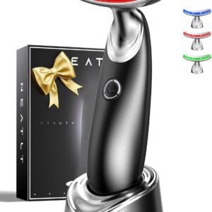 Red Light for Face and Neck, 7-in-1 Face Massager Tool, 3-Color Portable Facial Massager for Skin Care (5.9in)