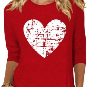 Woffccrd Womens Christmas 3/4 Sleeve Crew Neck T-Shirts Merry and Bright Leopard Christmas Tree Graphic Tee Tops
