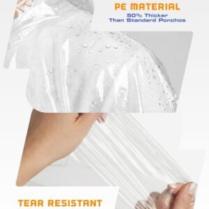 Hagon PRO Disposable Rain Ponchos for Adults (5 Pack)