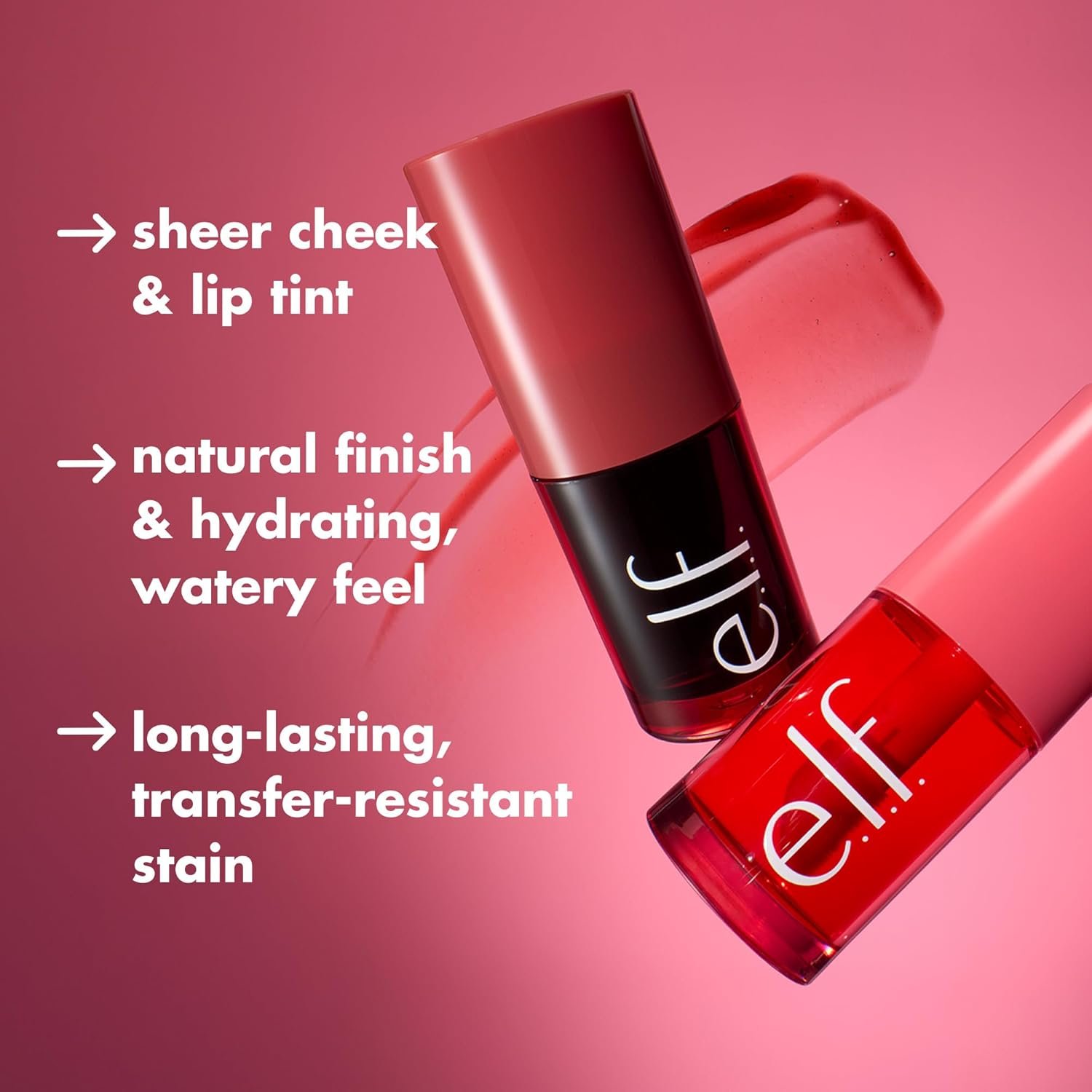 e.l.f. Sheer For It Blush Tint, Multi-Use, Long-Lasting Lip & Cheek Makeup, Creates A Natural Flush Finish, Vegan & Cruelty-Free, Plums Up - Image 2