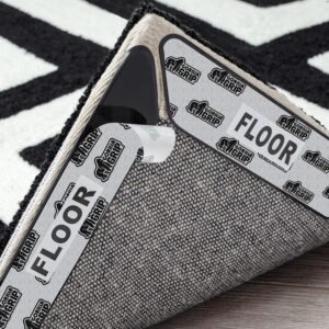 GORILLA GRIP® Rug Gripper Pads, Reusable Double-Sided Stickers Keep Area Rugs Corners Flat, Grips Hardwood, Tile and Laminate Floors, Renter Friendly, Holds Down Carpet in Place, Home Décor, 8 Pcs