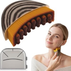 Lymphatic Contour Face Brush, Facial Massage Brush for Sculpting – Anti-Puffiness, Detox & Lift, Dry Brushing Face, Ergonomically Designed to Fit The Skin Precisely and Relieve Fatigue