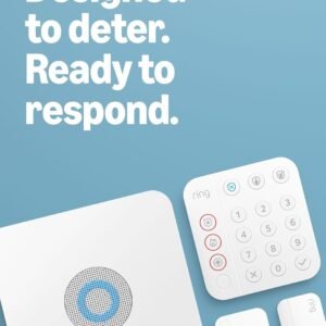 Ring Alarm 5-Piece Kit (newest model), Wireless smart home or business security system, expandable, easy setup, Mobile App Control, 24/7 Professional Monitoring, Alexa Compatible