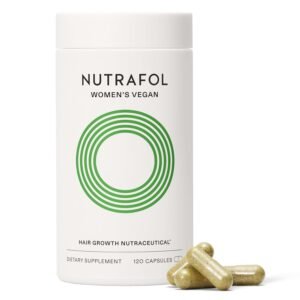 Nutrafol Women’s Hair Growth Supplements, For Women 18-44 Years Old, Clinically Tested for Visibly Thicker, Stronger Hair, 100% Vegan Ingredients, Dermatologist Recommended – 1 Month Supply