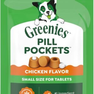 Greenies Pill Pockets for Dogs Small Size, Tablet Pill Treats for Dogs, Chicken Flavor, 3.2 oz. Pouch