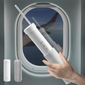 VOVO Go Portable Electric Bidet for Travel – 2 Adjustable Pressure Settings, Compact Handheld Bidet, Ideal for Personal Hygiene & Postpartum Care, Lightweight & Leak-Proof, Made in Korea – White