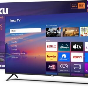 Roku Smart TV – 55-Inch Select Series, 4K HDR TV – Roku TV with Enhanced Voice Remote – Flat Screen LED Television with Wi-Fi for Streaming Live Local News, Sports, Family Entertainment