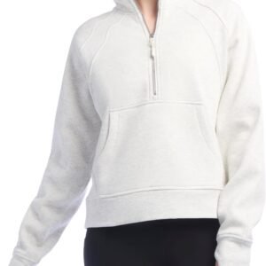 Jockey Women’s Mixed Rib Half Zip Pullover Sweatshirt