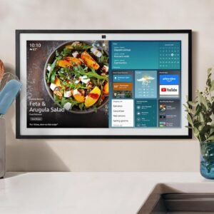 Amazon Echo Show 21 (newest model), Full HD 21″ kitchen hub for home organization, with built-in Fire TV, Designed for Alexa+
