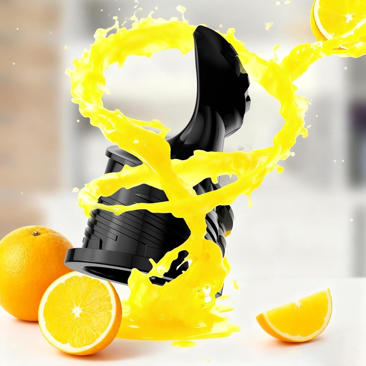 Slow Juicer Machine with 300W Pure Copper Motor, 5.4-Inch Wide Chute & Reverse Function, Stainless Steel Juicer for Family Daily Use - Image 5