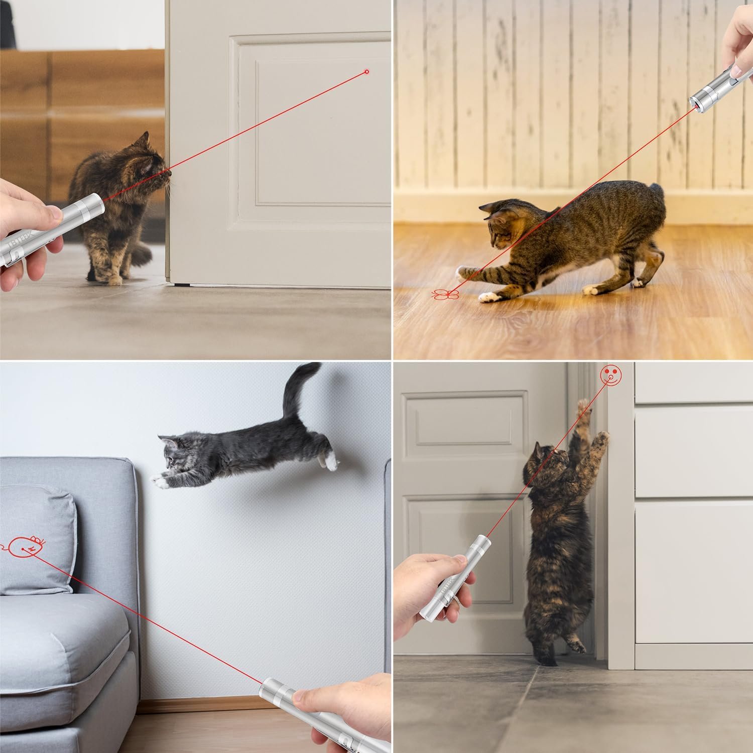 TBTeek Cat Toys, Rechargeable, 3 Light Modes & 5 Fun Patterns, Portable Interactive Kitten Pet Dog Cat Mouse Toy for Fun Chase Play Exercise - Image 2
