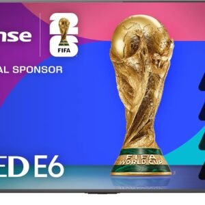 Hisense 50″ E6 Cinema Series Hi-QLED 4K UHD Smart Fire TV (50E6QF, 2025 Model) – AI Light Sensor, Dolby Vision · Atmos, Voice Remote with Alexa, Motion Rate 120, HDR 10+ Adaptive, Game Mode Plus