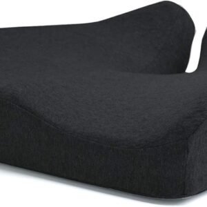 Cushion Lab Patented Pressure Relief Seat Cushion for Long Sitting Hours on Office & Home Chair – Extra-Dense Memory Foam for Soft Support. Car Pad for Hip, Tailbone, Coccyx, Sciatica – Black