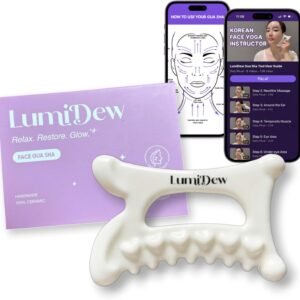 Ceramic Guasha Tool for Face & Body – Lymphatic Drainage Massager, Face Sculpting Tool, Jawline Shaper & Double Chin Reducer – Self Care Gifts