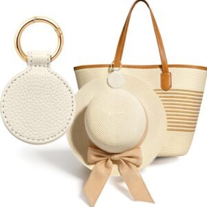 Niveaya Magnetic Hat Clip for Travel on Bag – Magnet Storage Hook, Vacation Traveling Essentials Accessory Beige