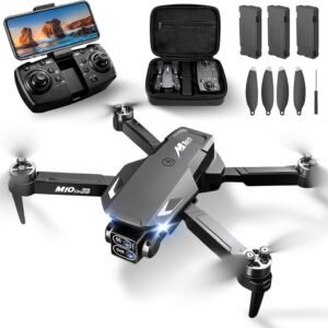 Drones with Camera for Adults,Foldable Drone for Beginners with 3 Batteries 36-Min Flight Time,1080P HD FPV Transmission Drone,Mini RC Quadcopter with Gesture Selfie,One Key Start,Altitude Hold,3D Flips,3 Speed Modes Easier to use,Black