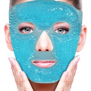 Cold Face Eye Mask Ice Pack Reduce Facial Puff, Dark Circles, Gel Hot Heat Cold Compress Pack, Face SPA Gift for Woman Sleeping, Pressure, Headaches, Skin Care, Post Laser Cosmetic Care[Blue]