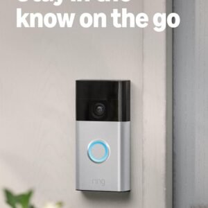 Ring Battery Doorbell, Home or business security with Head-to-Toe video, Live View with Two-Way Talk, and Motion Detection & Alerts, Satin Nickel