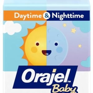 Orajel Baby Daytime & Nighttime Cooling Gels for Teething, Drug – Free, #1 Pediatrician Recommended Brand for Teething*, Two 0.18oz Tubes