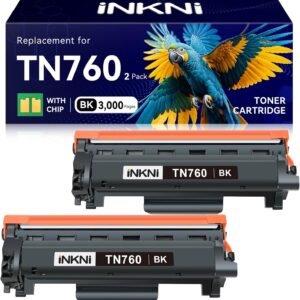 TN760 Compatible Toner Cartridge Replacement for Brother TN730 -730 TN-760 TN 760 – High Yield for MFC-L2710DW MFC-L2750DW DCP-L2550DW HL-L2350DW HL-L2395DW HL-L2370DW (2 Pack)