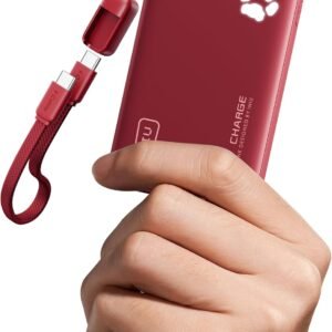 INIU Portable Charger, Ultra Slim 10000mAh 45W PD Power Bank, Fast Charging Mini Battery Pack, Travel Trip Family Essentials Powerbank for College Students Travelers Teen Boys Girls, Red