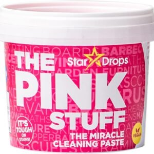 Stardrops The Pink Stuff Cleaning Paste 500g, Multi Purpose Cleaner for Kitchen, Bathroom, Tiles, Glass, Shower, Oven, Sink, Stainless Steel, Removes Grease, Grime & Stains