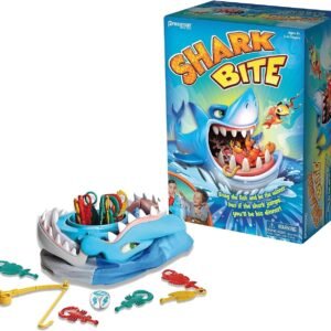 Shark Bite — Roll the Die and Fish for Colorful Sea Creatures Before the Shark Bites Game! by Pressman Blue Sky, 5″