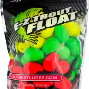 Trout Magnet E-Z Trout Floats – 36 Easy to Adjust Slotted Fishing Bobbers – Freshwater and Saltwater Teardrop Fishing Strike Indicators – Made in The USA by Leland’s Lures – Ultra-Responsive Floats