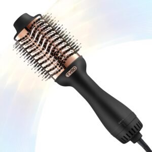 TYMO Hair Dryer Brush Blow Dryer Brush in One, 4 in 1 Ionic Hairdryer and Styler Volumizer with Oval Titanium Barrel, Hot Air Straightener for Smooth Frizz-Free Blowout, Gold