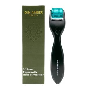 Derma Roller 0.25 mm with Individual Needles | Facial, Scalp & Head Micro-Needling Tool for Enhanced Skincare Routine – Gin Amber Beauty