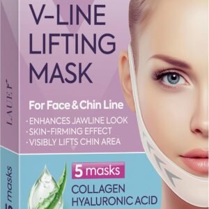 V Shaped Contouring Face Mask Line Shaping Lifting Belt Neck Reduction Jawline Lift Tape Enhancer Firming Chin Up Collagen Hyaluronic Acid Aloe Vera