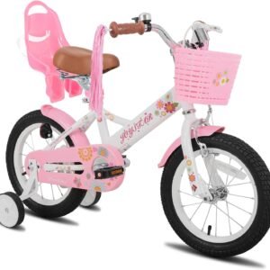 JOYSTAR Little Daisy Kids Bike for Girls Boys Ages 2-7 Years, 12 14 16 Inch Girls Bikes with Doll Bike Seat & Streamers, Boys Bike with Flag & Number Plate, Multiple Colors
