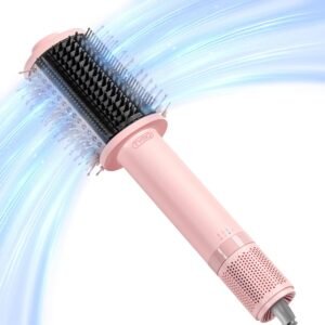 TYMO 4.0 Hair Blow Dryer Brush – Lightweight 3X Faster Drying 5-in-1 Ionic Blowout Hair Dryer Brush Adds Shine, Volume & Fullness for Smooth, Anti-Frizz Straight, Curl & Blowout Styles, Pink