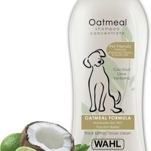 Wahl USA Dry Skin & Itch Relief Pet Shampoo for Dogs – Oatmeal Formula with Coconut Lime Verbena Scent & Pet Friendly Formula, 24 Oz – Model 820004A