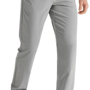 Libin Mens Golf Pants Stretch Work Dress Pants 30″/32″/34″ Quick Dry Lightweight Casual Comfy Trousers with Pockets